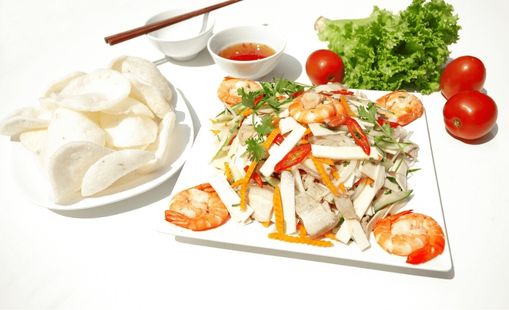 Gỏi củ hũ dừa tôm thịt