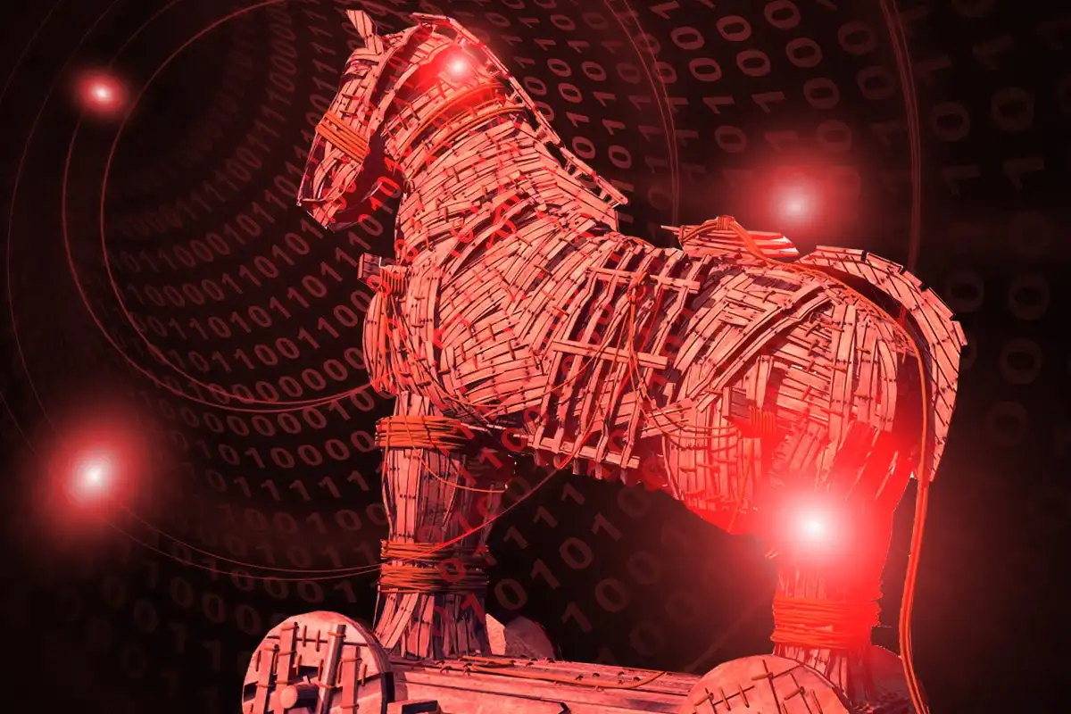 Hình minh họa mã độc Trojan trong lĩnh vực công nghệ